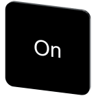 SIEMENS - Targhetta identificativa 22 x 22 mm, colore nero, iscrizione: On