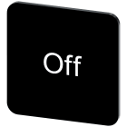 SIEMENS - Targhetta identificativa 22 x 22 mm, colore nero, iscrizione: Off 3SU19000AF160DK0