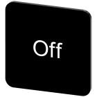 SIEMENS - Targhetta identificativa 22 x 22 mm, colore nero, iscrizione: Off 3SU19000AF160DK0