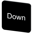 SIEMENS - Targhetta identificativa 22 x 22 mm, colore nero, iscrizione: Down 3SU19000AF160DM0
