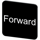 SIEMENS - Targhetta identificativa 22 x 22 mm, colore nero, iscrizione: Forward 3SU19000AF160DN0