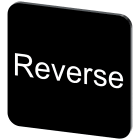 SIEMENS - Targhetta identificativa 22 x 22 mm, colore nero, iscrizione: Reverse 3SU19000AF160DP0