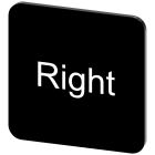 SIEMENS - Targhetta identificativa 22 x 22 mm, colore nero, iscrizione: Rechts 3SU19000AF160DQ0