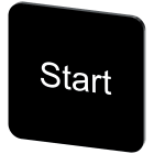 SIEMENS - Targhetta identificativa 22 x 22 mm, colore nero, iscrizione: Start 3SU19000AF160DT0