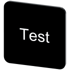 SIEMENS - Targhetta identificativa 22 x 22 mm, colore nero, iscrizione: Test