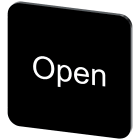 SIEMENS - Targhetta identificativa 22 x 22 mm, colore nero, iscrizione: Open 3SU19000AF160DW0