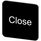 SIEMENS - Targhetta identificativa 22 x 22 mm, colore nero, iscrizione: Close 3SU19000AF160DX0