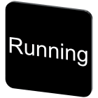 SIEMENS - Targhetta identificativa 22 x 22 mm, colore nero, iscrizione: Running 3SU19000AF160EB0