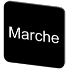 SIEMENS - Targhetta identificativa 22 x 22 mm, colore nero, iscrizione: Marche 3SU19000AF160GA0