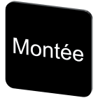 SIEMENS - Targhetta identificativa 22 x 22 mm, colore nero, iscrizione: Montee 3SU19000AF160GC0