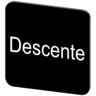 SIEMENS - Targhetta identificativa 22 x 22 mm, colore nero, iscrizione: Descente 3SU19000AF160GD0