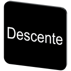 SIEMENS - Targhetta identificativa 22 x 22 mm, colore nero, iscrizione: Descente 3SU19000AF160GD0