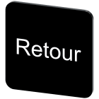 SIEMENS - Targhetta identificativa 22 x 22 mm, colore nero, iscrizione: RETOUR 3SU19000AF160GF0