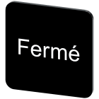 SIEMENS - Targhetta identificativa 22 x 22 mm, colore nero, iscrizione: FERME 3SU19000AF160GK0