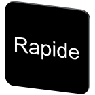 SIEMENS - Targhetta identificativa 22 x 22 mm, colore nero, iscrizione: rapide 3SU19000AF160GL0