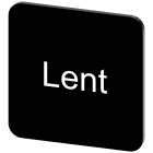 SIEMENS - Targhetta identificativa 22 x 22 mm, colore nero, iscrizione: LENT 3SU19000AF160GW0