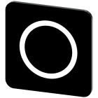 SIEMENS - Targhetta identificativa 22 x 22 mm, colore nero, simbolo: O* 3SU19000AF160QA0