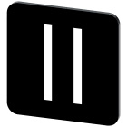 SIEMENS - Targhetta identificativa 22 x 22 mm, colore nero, simbolo: II* 3SU19000AF160QC0