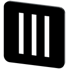 SIEMENS - Targhetta identificativa 22 x 22 mm, colore nero, simbolo: III* 3SU19000AF160QD0