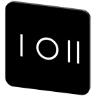 SIEMENS - Targhetta identificativa 22 x 22 mm, colore nero, simbolo: I* O II 3SU19000AF160QK0