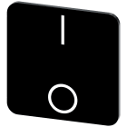 SIEMENS - Targhetta identificativa 22 x 22 mm, colore nero, simbolo: I* O