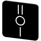 SIEMENS - Targhetta identificativa 22 x 22 mm, colore nero, simbolo: II* O I 3SU19000AF160QQ0