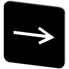 SIEMENS - Targhetta identificativa 22 x 22 mm, colore nero, simbolo: Direzione freccia a destra 3SU19000AF160QR0