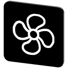 SIEMENS - Targhetta identificativa 22 x 22 mm, colore nero, iscrizione: Lüfter