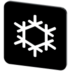 SIEMENS - Targhetta identificativa 22 x 22 mm, colore nero, iscrizione: Kühlung 3SU19000AF160RW0