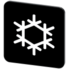 SIEMENS - Targhetta identificativa 22 x 22 mm, colore nero, iscrizione: Kühlung 3SU19000AF160RW0