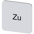 SIEMENS - Targhetta identificativa 22 x 22 mm, colore argento, iscrizione: Zu 3SU19000AF810AL0