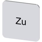 SIEMENS - Targhetta identificativa 22 x 22 mm, colore argento, iscrizione: Zu 3SU19000AF810AL0