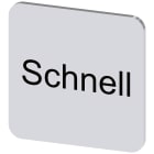SIEMENS - Targhetta identificativa 22 x 22 mm, colore argento, iscrizione: Schnell 3SU19000AF810AM0