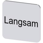 SIEMENS - Targhetta identificativa 22 x 22 mm, colore argento, iscrizione: Langsam 3SU19000AF810AN0