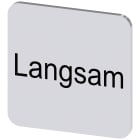 SIEMENS - Targhetta identificativa 22 x 22 mm, colore argento, iscrizione: Langsam 3SU19000AF810AN0