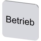 SIEMENS - Targhetta identificativa 22 x 22 mm, colore argento, iscrizione: Betrieb