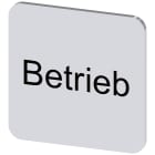 SIEMENS - Targhetta identificativa 22 x 22 mm, colore argento, iscrizione: Betrieb 3SU19000AF810AP0