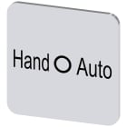 SIEMENS - Targhetta identificativa 22 x 22 mm, colore argento, iscrizione: Hand O Auto 3SU19000AF810DD0