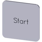 SIEMENS - Targhetta identificativa 22 x 22 mm, colore argento, iscrizione: Start 3SU19000AF810DT0