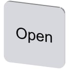 SIEMENS - Targhetta identificativa 22 x 22 mm, colore argento, iscrizione: Open 3SU19000AF810DW0
