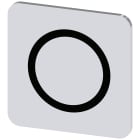 SIEMENS - Targhetta identificativa 22 x 22 mm, colore argento, simbolo: O*