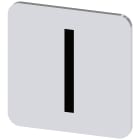SIEMENS - Targhetta identificativa 22 x 22 mm, colore argento, simbolo: I*