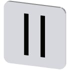 SIEMENS - Targhetta identificativa 22 x 22 mm, colore argento, simbolo: II* 3SU19000AF810QC0