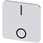 SIEMENS - Targhetta identificativa 22 x 22 mm, colore argento, simbolo: I* O (uno sotto laltro) 3SU19000AF810QP0