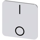 SIEMENS - Targhetta identificativa 22 x 22 mm, colore argento, simbolo: I* O (uno sotto laltro) 3SU19000AF810QP0