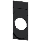 SIEMENS - Portatarghetta, pulsante doppio, piatto, colore nero, per targhetta identificativa 12,5 x 27 mm