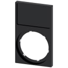 SIEMENS - Portatarghetta, cornice squadrata in basso, colore nero, per targhetta identificativa 17,5 x 27 mm
