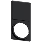 SIEMENS - Portatarghetta, cornice squadrata in basso, colore nero, per targhetta identificativa 27 x 27 mm