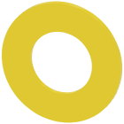 SIEMENS - Disco targhetta per ARRESTO DI EMERGENZA, giallo, diametro esterno 45 mm, diametro interno 22,5 mm, polacco 3SU19000BA310ND0