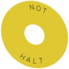 SIEMENS - Disco targhetta per arresto di emergenza, colore giallo, off di emergenza, diametro esterno 75 mm, diametro interno 22,5 mm 3SU19000BB310AT0